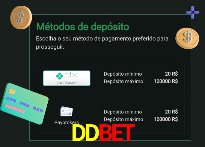 O cassino DDbet oferece uma grande variedade de métodos de pagamento